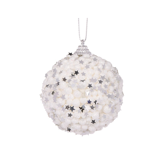 MINI WHITE STARS BAUBLE