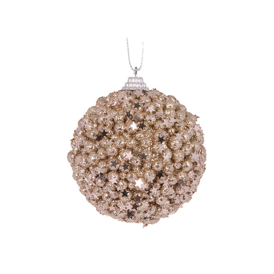 MINI CHAMPAGNE STARS BAUBLE