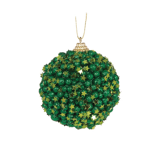 MINI GREEN STARS BAUBLE