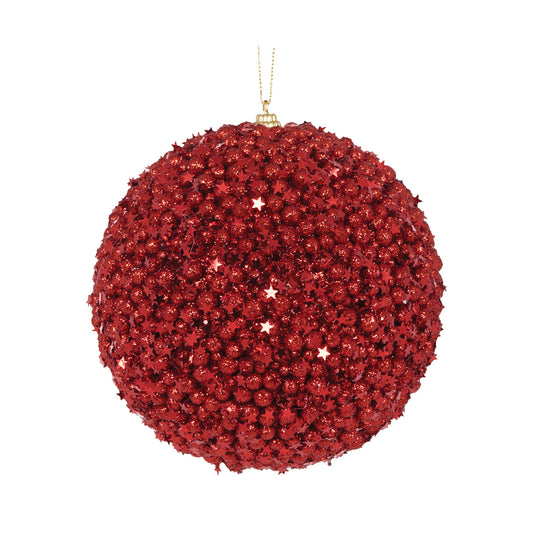 XL RED STARS BAUBLE