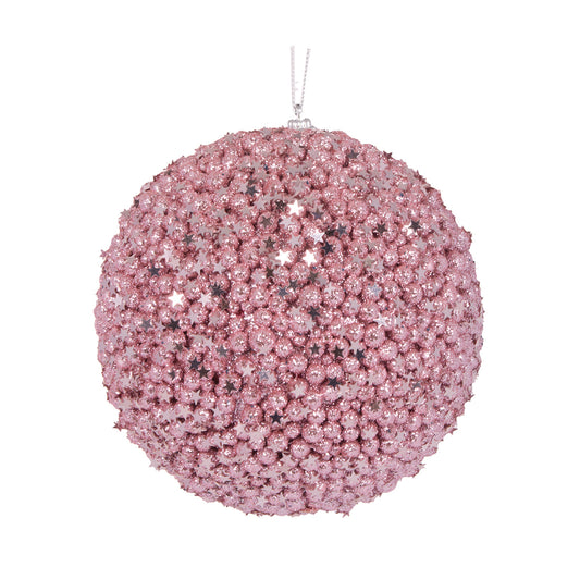 XL PINK STARS BAUBLE