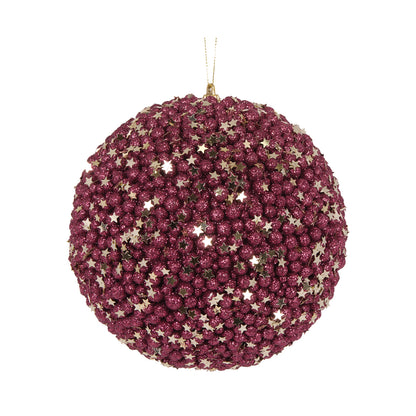 XL Burgundy Stars Bauble