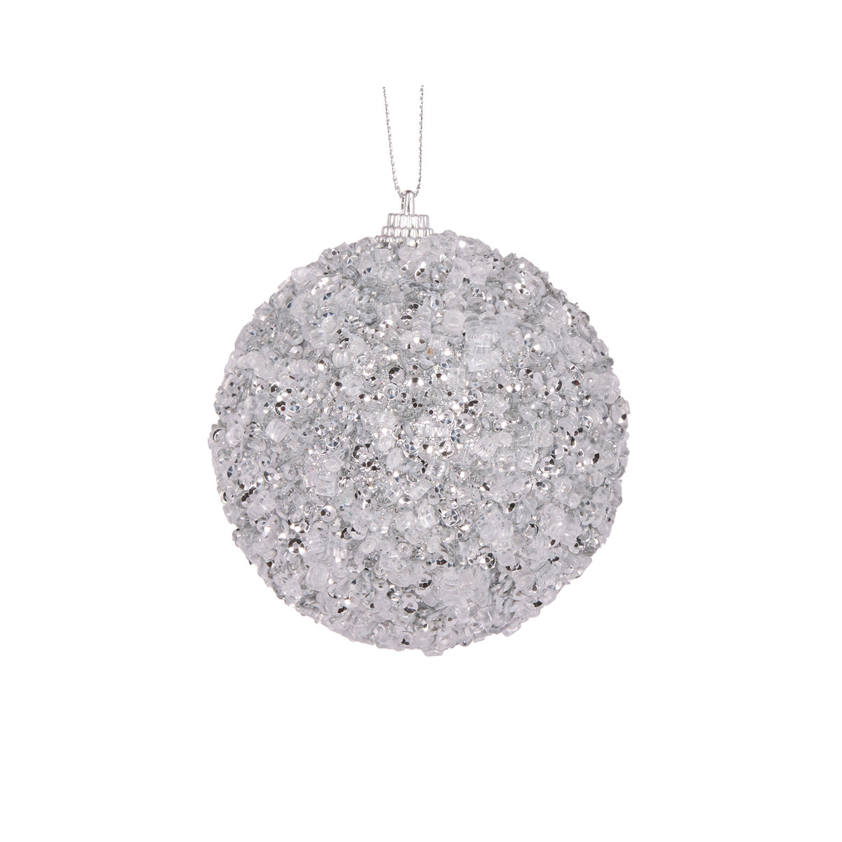 MINI SILVER CRYSTALS BAUBLE