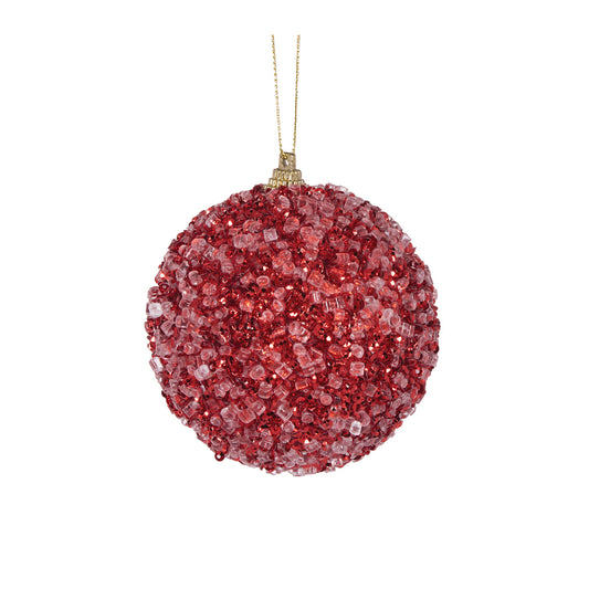 MINI RED CRYSTALS BAUBLE