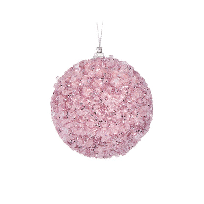 Mini Pink Crystals Bauble