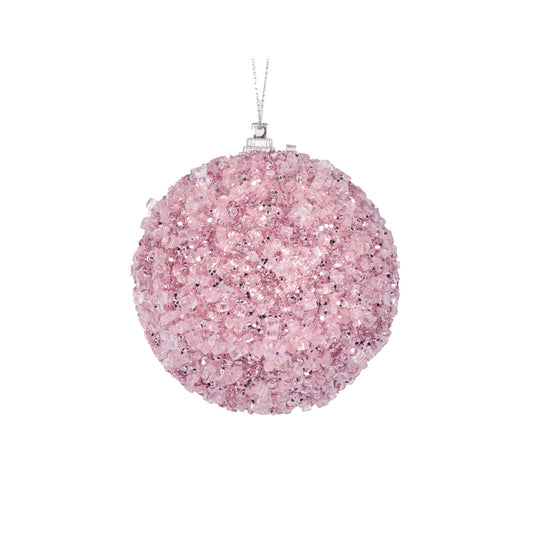 MINI PINK CRYSTALS BAUBLE