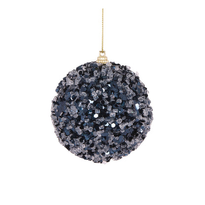 MINI NAVY CRYSTALS BAUBLE