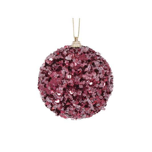 MINI BURGUNDY CRYSTALS BAUBLE