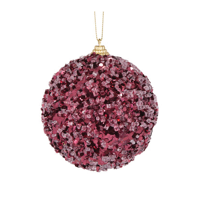 BURGUNDY CRYSTALS BAUBLE