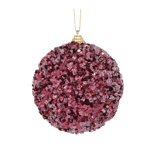 BURGUNDY CRYSTALS BAUBLE