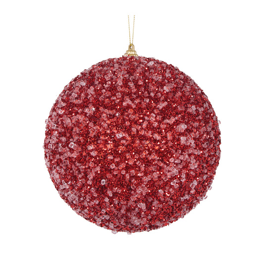 XL RED CRYSTALS BAUBLE