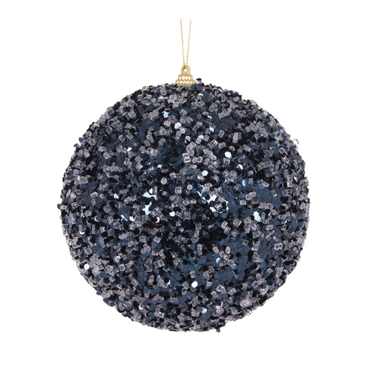 XL NAVY CRYSTALS BAUBLE