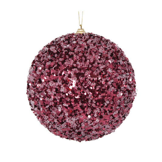 XL BURGUNDY CRYSTALS BAUBLE