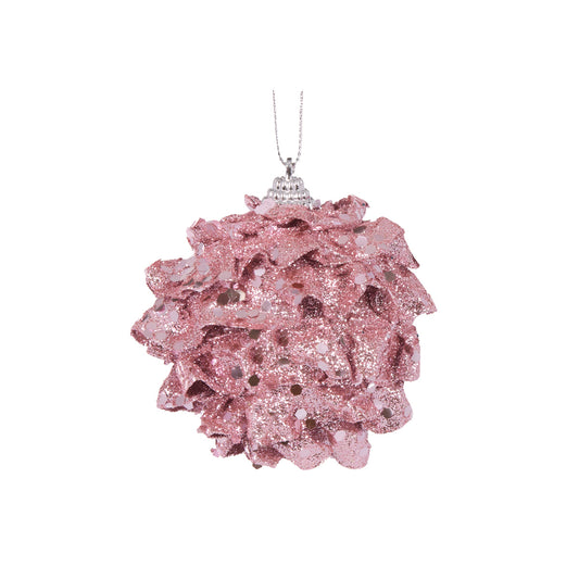 MINI PINK RUFFLES BAUBLE