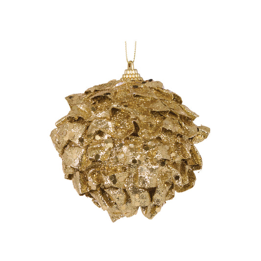 GOLD RUFFLES BAUBLE