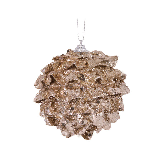 CHAMPAGNE RUFFLES BAUBLE