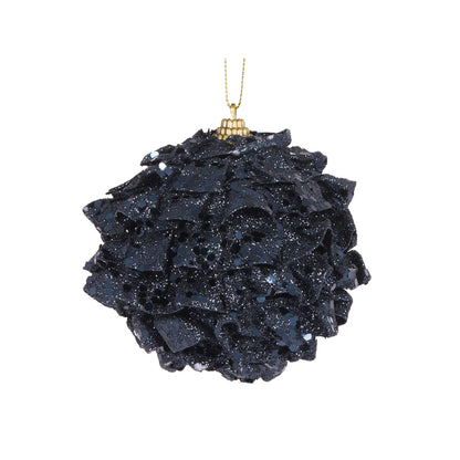 Navy Ruffles Bauble