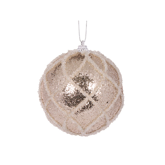 MINI CHAMPAGNE LATTICE BAUBLE