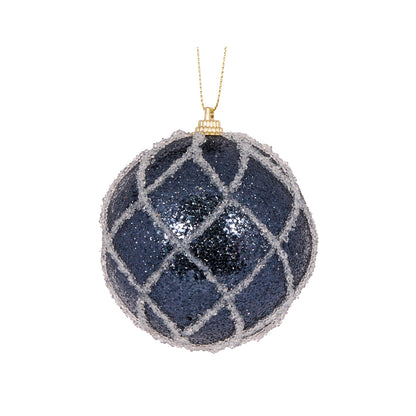 Mini Navy Lattice Bauble