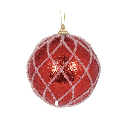 RED LATTICE BAUBLE