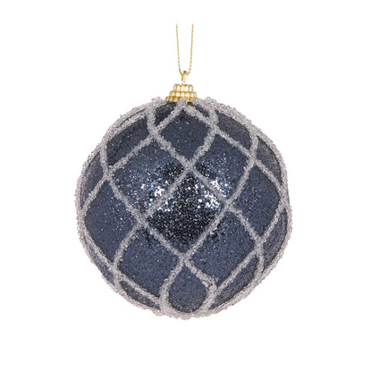 Navy Lattice Bauble