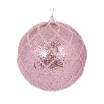 XL Pink Lattice Bauble
