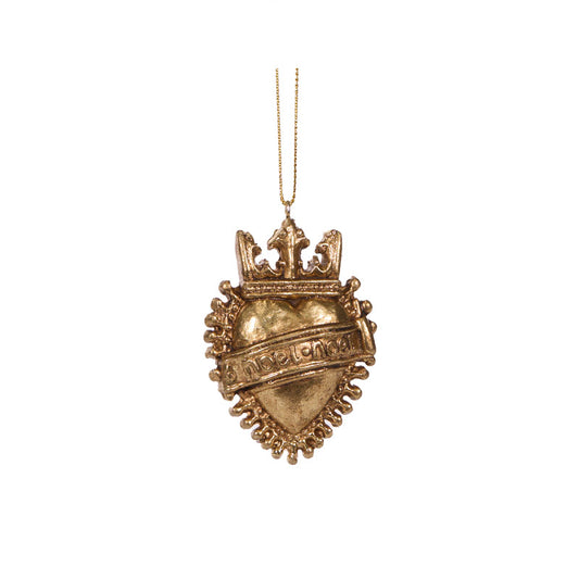 Gilded Heart Hanging Ornament
