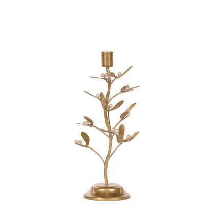 LARGE MISTLETOE CANDLE HOLDER