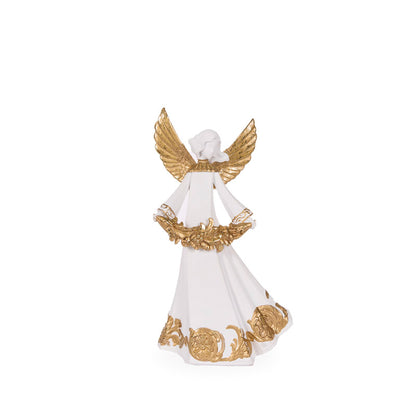 EMBELLISHED ANGEL WITH FOLIAGE