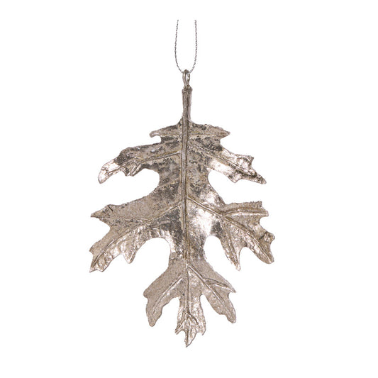 Silver Maple Leaf Ornament