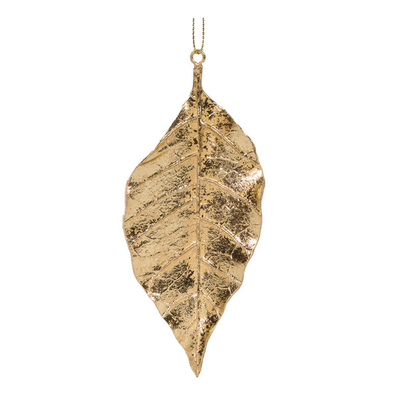 Gold Elm Leaf Ornament