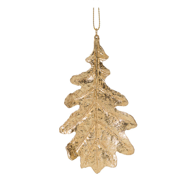 Gold Oak Leaf Ornament