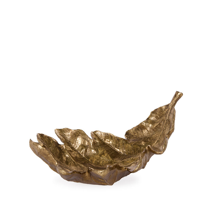 GOLD OAK LEAF BOWL