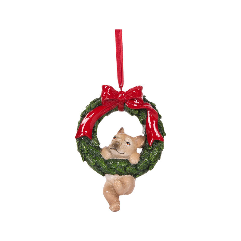 Dog Wreath Hanging Ornament