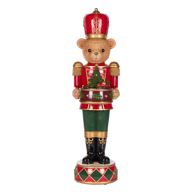 76 CM TEDDY BEAR NUTCRACKER WITH MUSIC BOX