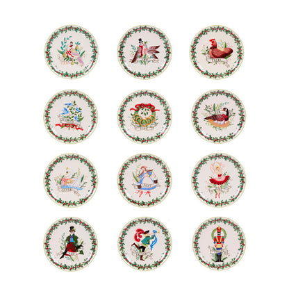 12 DAYS OF CHRISTMAS DINNER PLATES GIFT SET