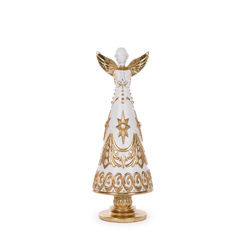40 CM WHITE AND GOLD ANGEL TREE