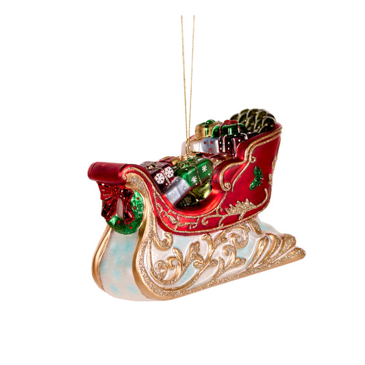 Sleigh Glass Ornament