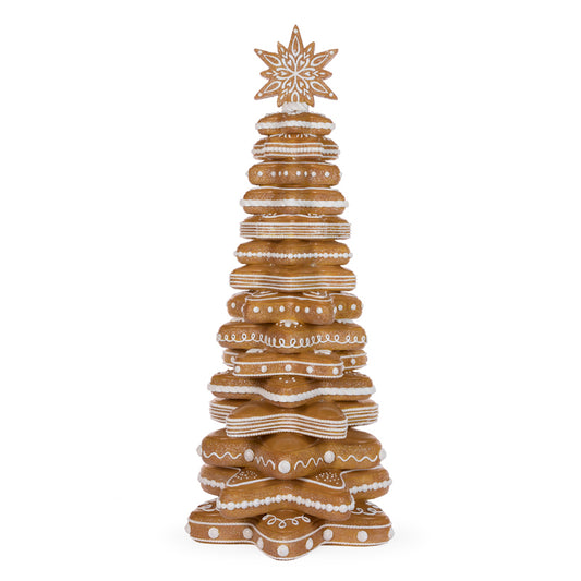 93CM GINGERBREAD COOKIE STACK TREE