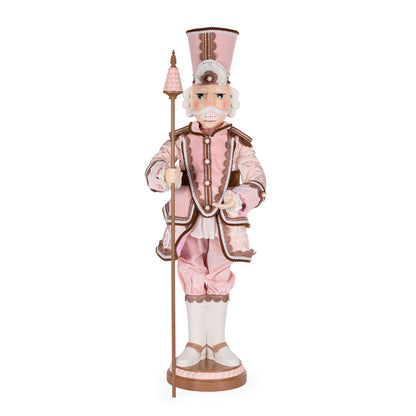 96 CM PASTEL FABRIC NUTCRACKER WITH STAFF