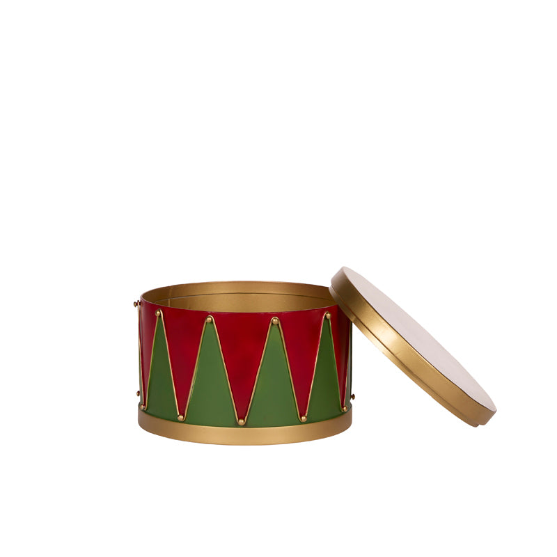 Set/2 Metal Drum Trinket Boxes