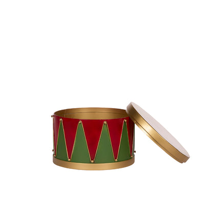Set/2 Metal Drum Trinket Boxes