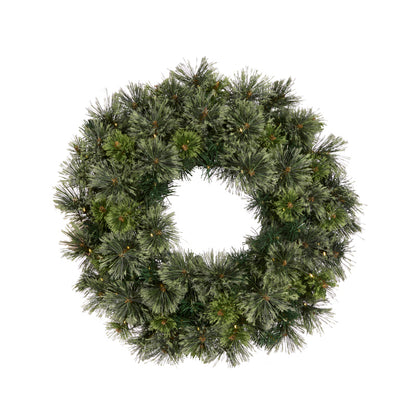60 CM FROSTED SCOTCH PINE WREATH - 70 LED
