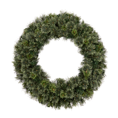 90 CM FROSTED SCOTCH PINE WREATH - 100 LED