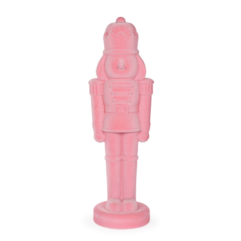 81 CM PINK FLOCKED NUTCRACKER