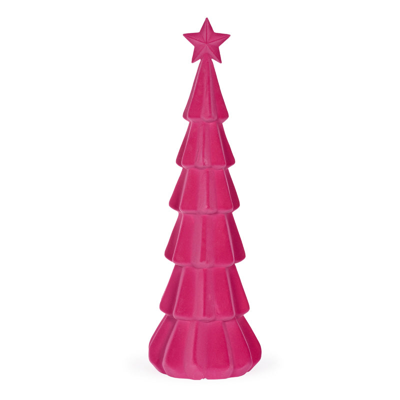 96 CM FUCHSIA FLOCKED TREE