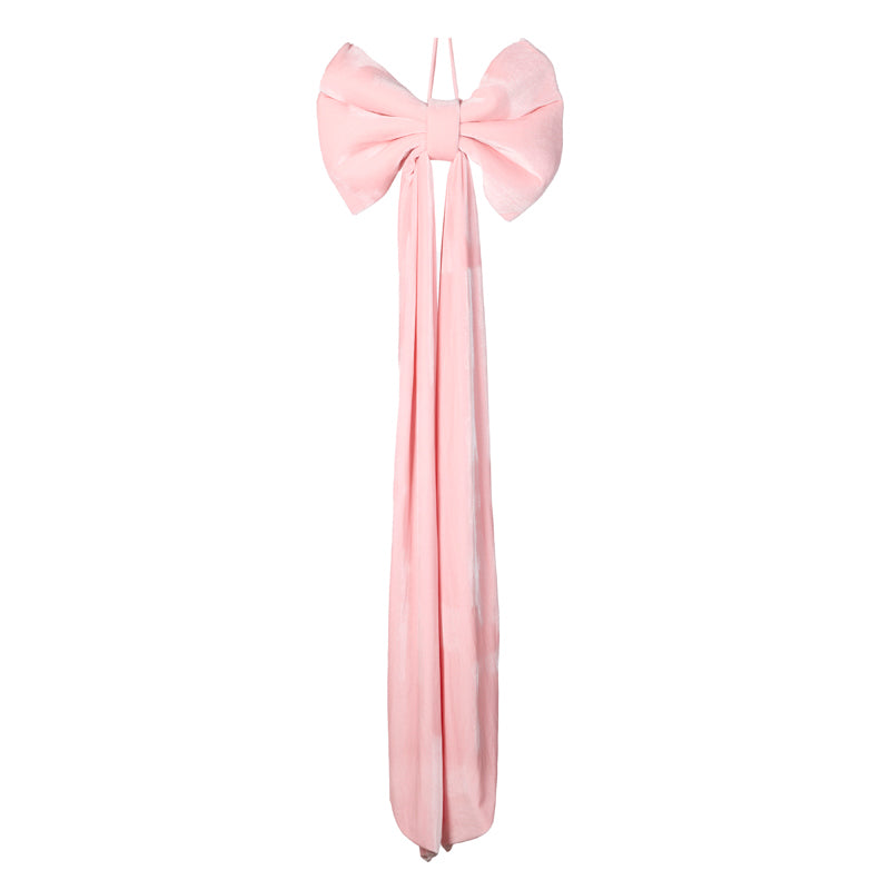 PINK VELVET BOW TOPPER