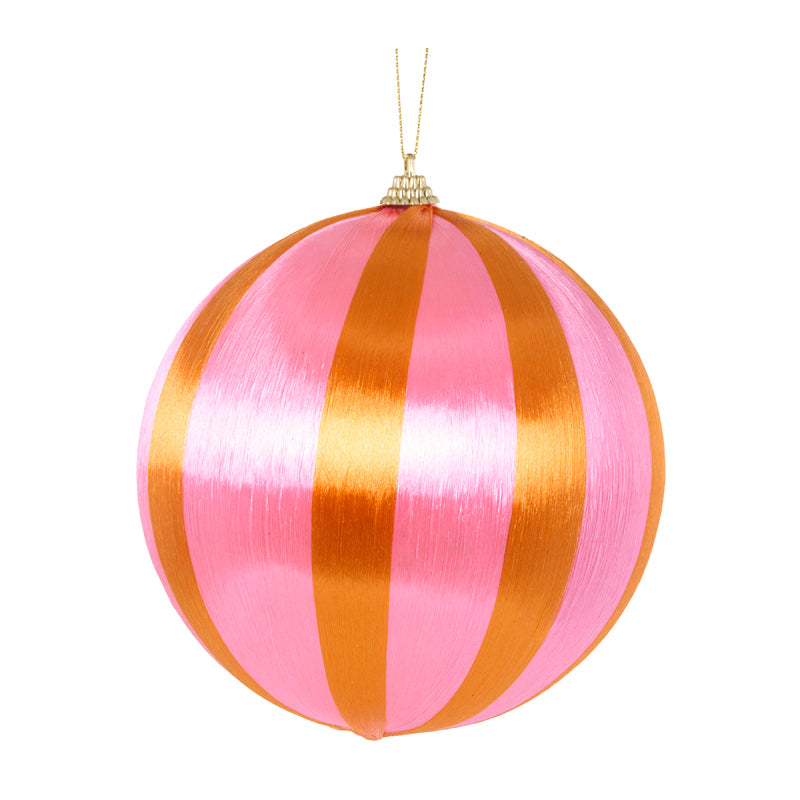 TANGERINE STRIPED SILK BAUBLE