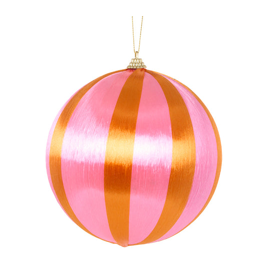 TANGERINE STRIPED SILK BAUBLE