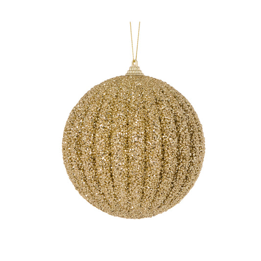GOLD TEXTURED RIB BAUBLE
